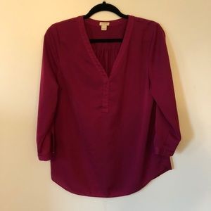 J. Crew Raspberry Top